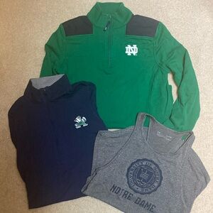 Women’s Notre Dame Gear - (2) 3/4 Zips, Tank Top & Clear Tote